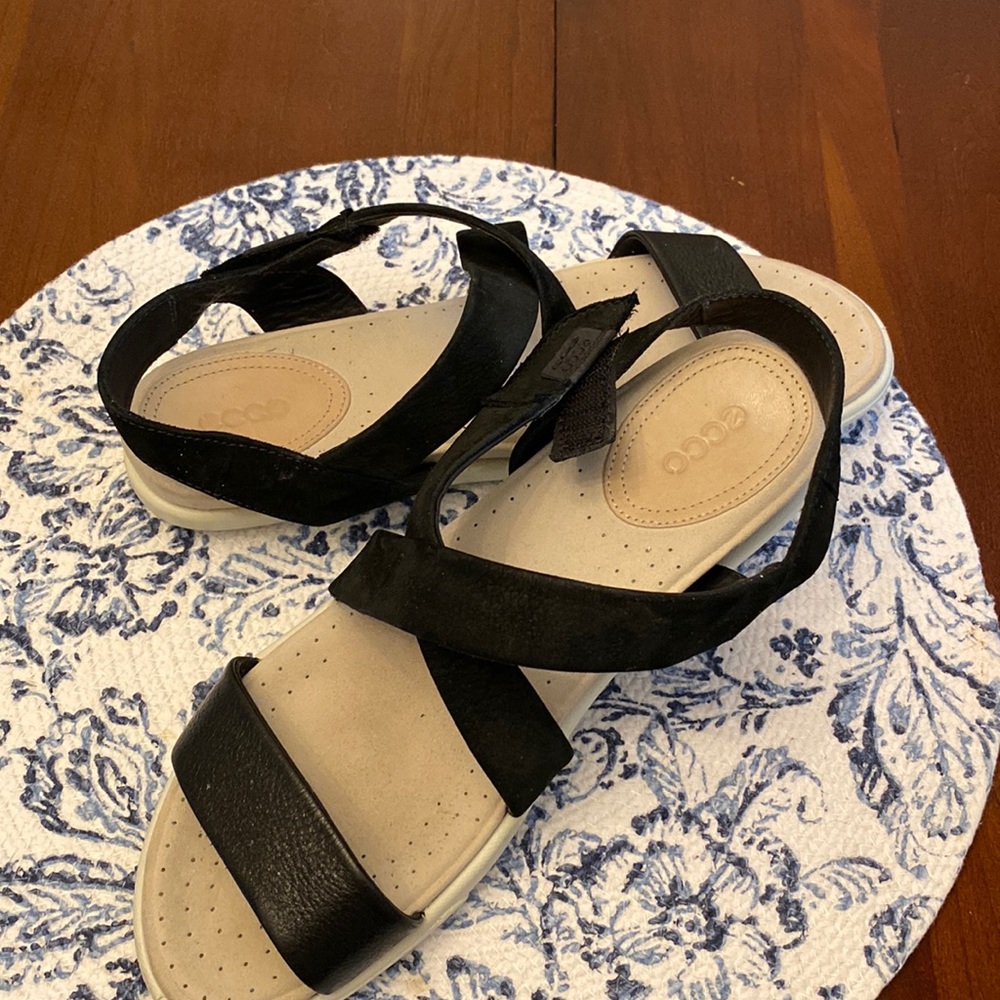Ecco black sandal size 40